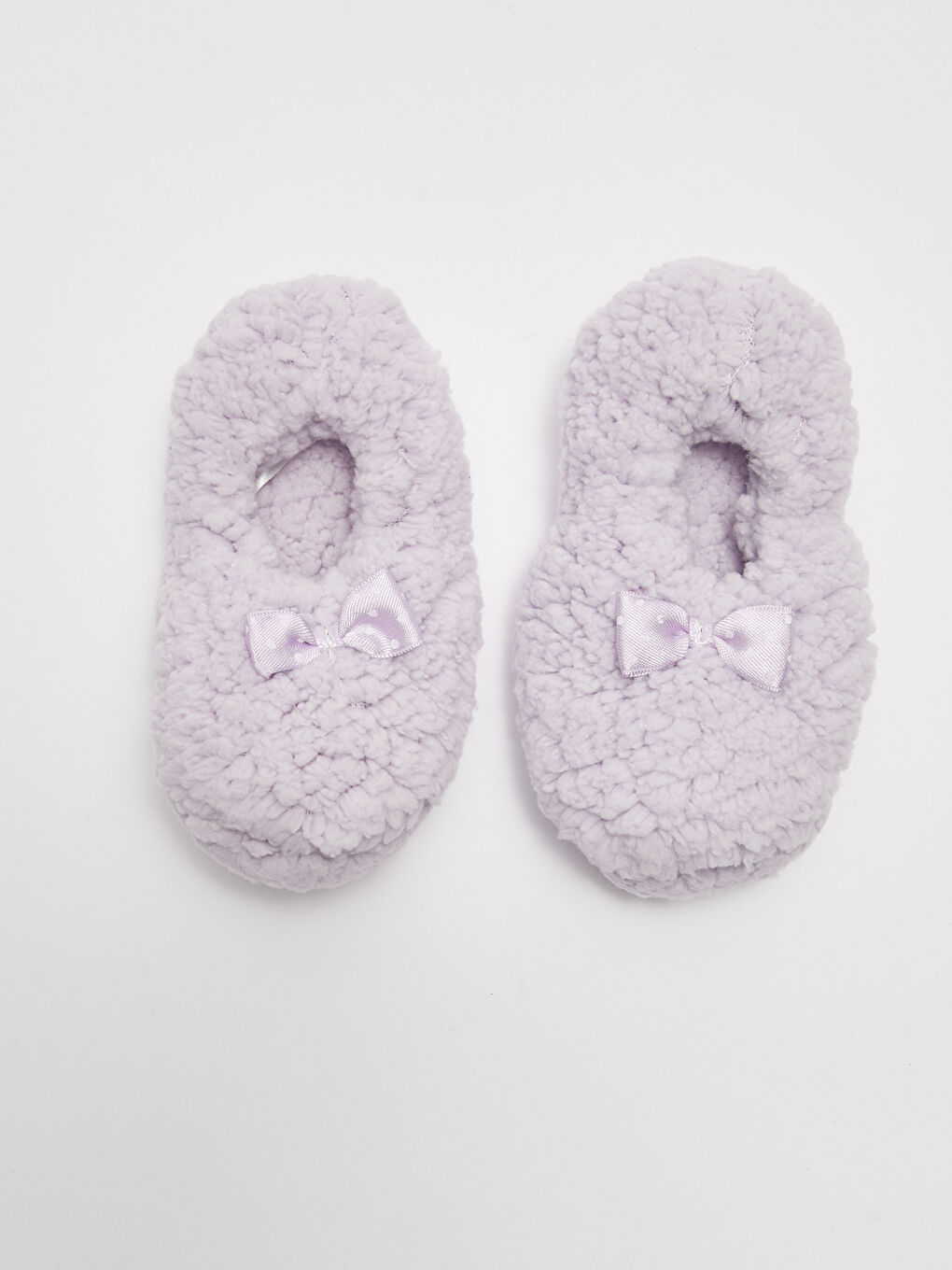 Lila Fiyonk Detaylı Kız Çocuk Ev Terliği-4