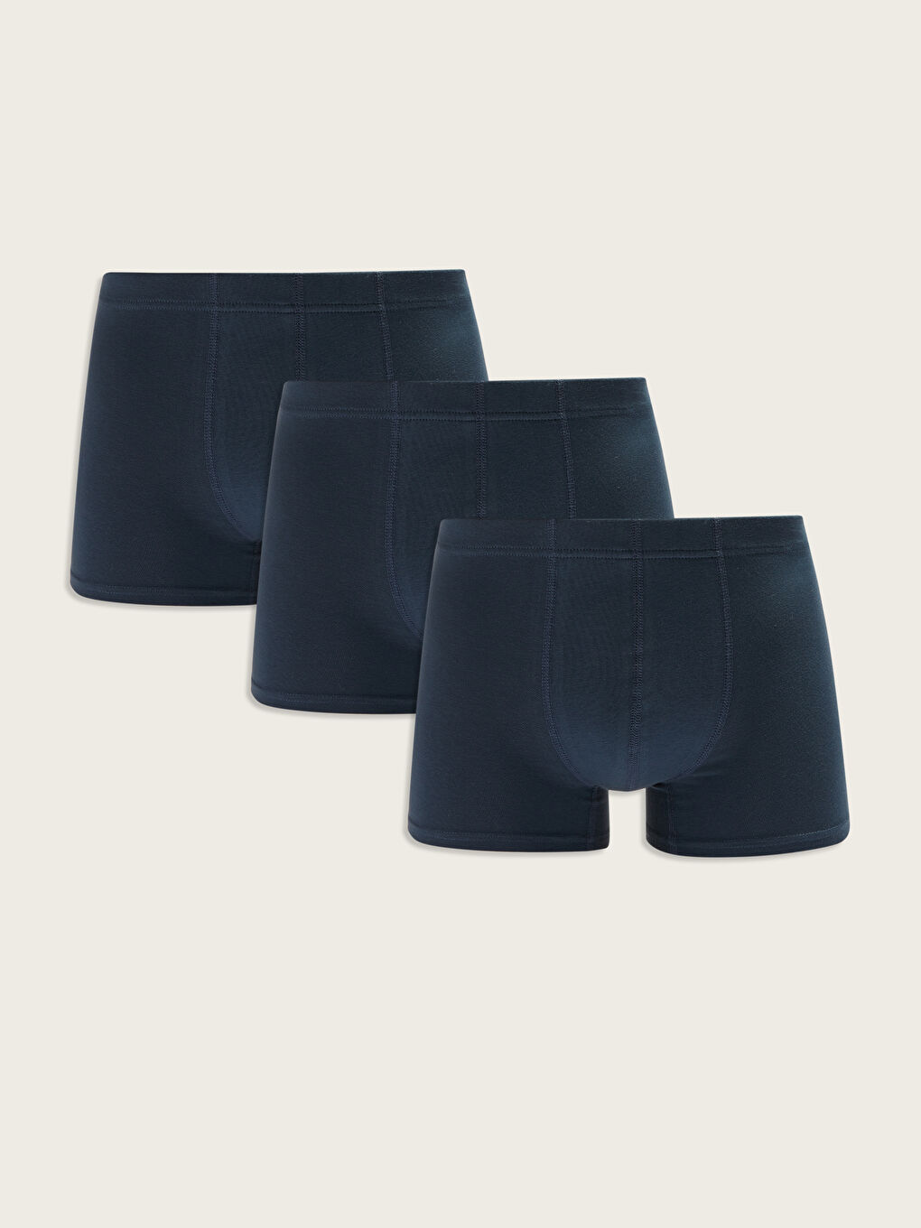 İndigo Standart Kalıp Pamuklu Esnek Erkek Boxer 3'lü