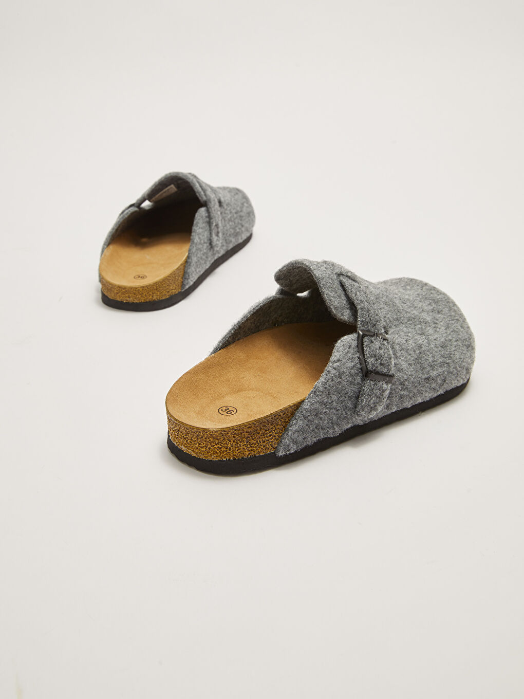 Gri Toka Detaylı Kadın Ev Terliği-8