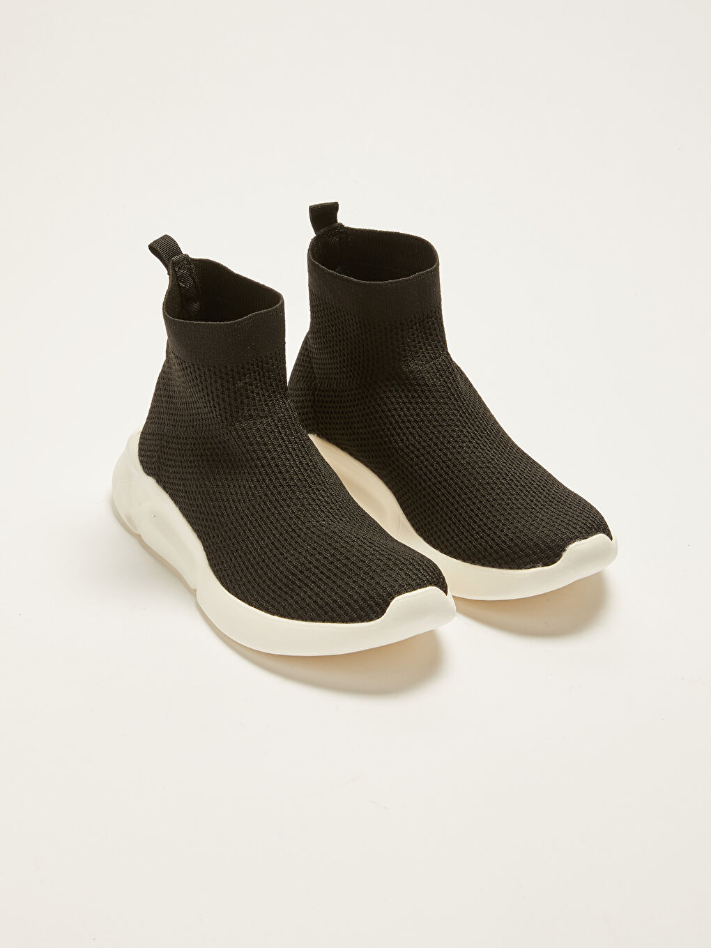 Siyah Bilekli Çorap Model Kadın Aktif Spor Ayakkabı