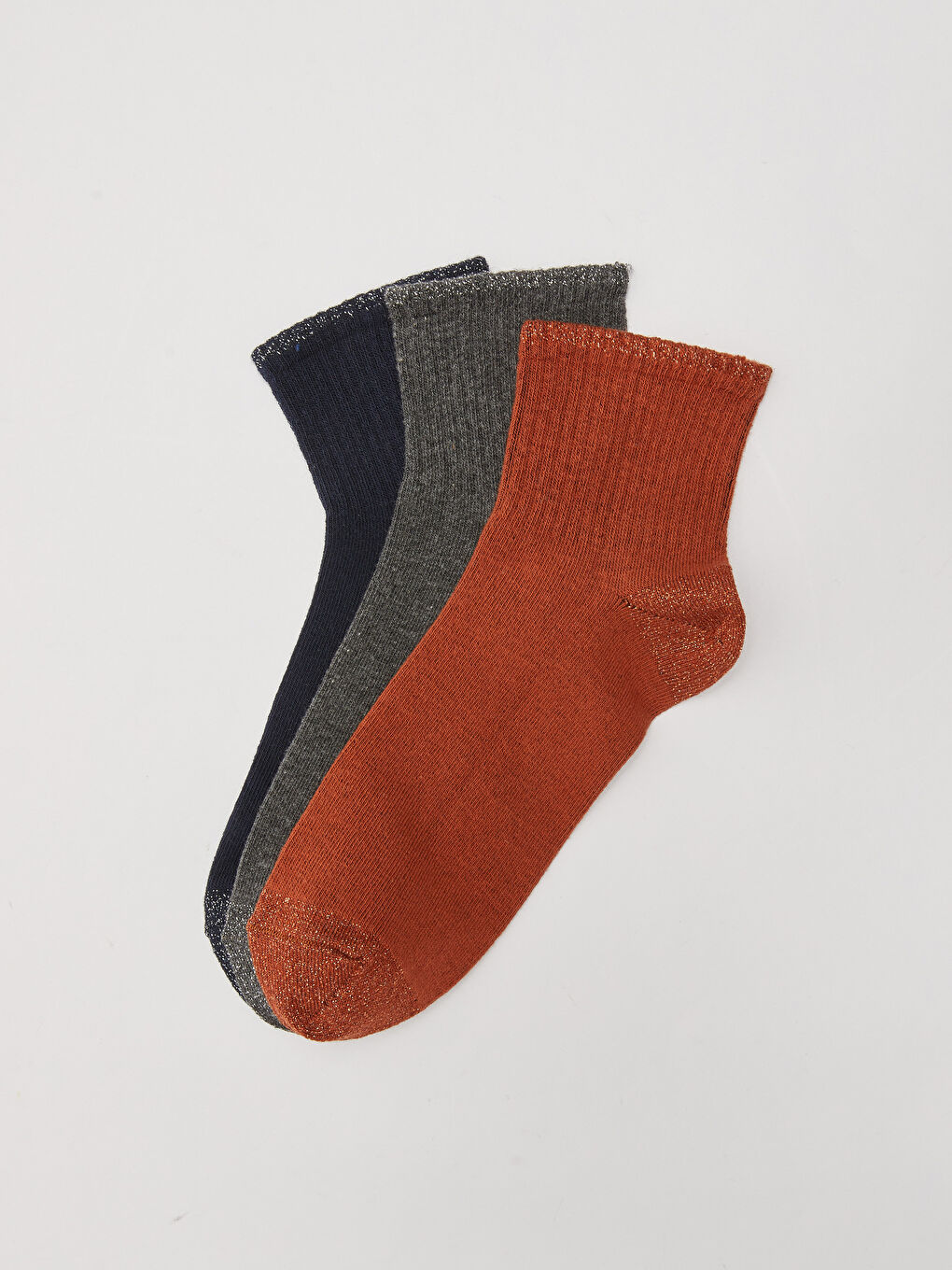 Women's Plain Ankle Socks 3-packs