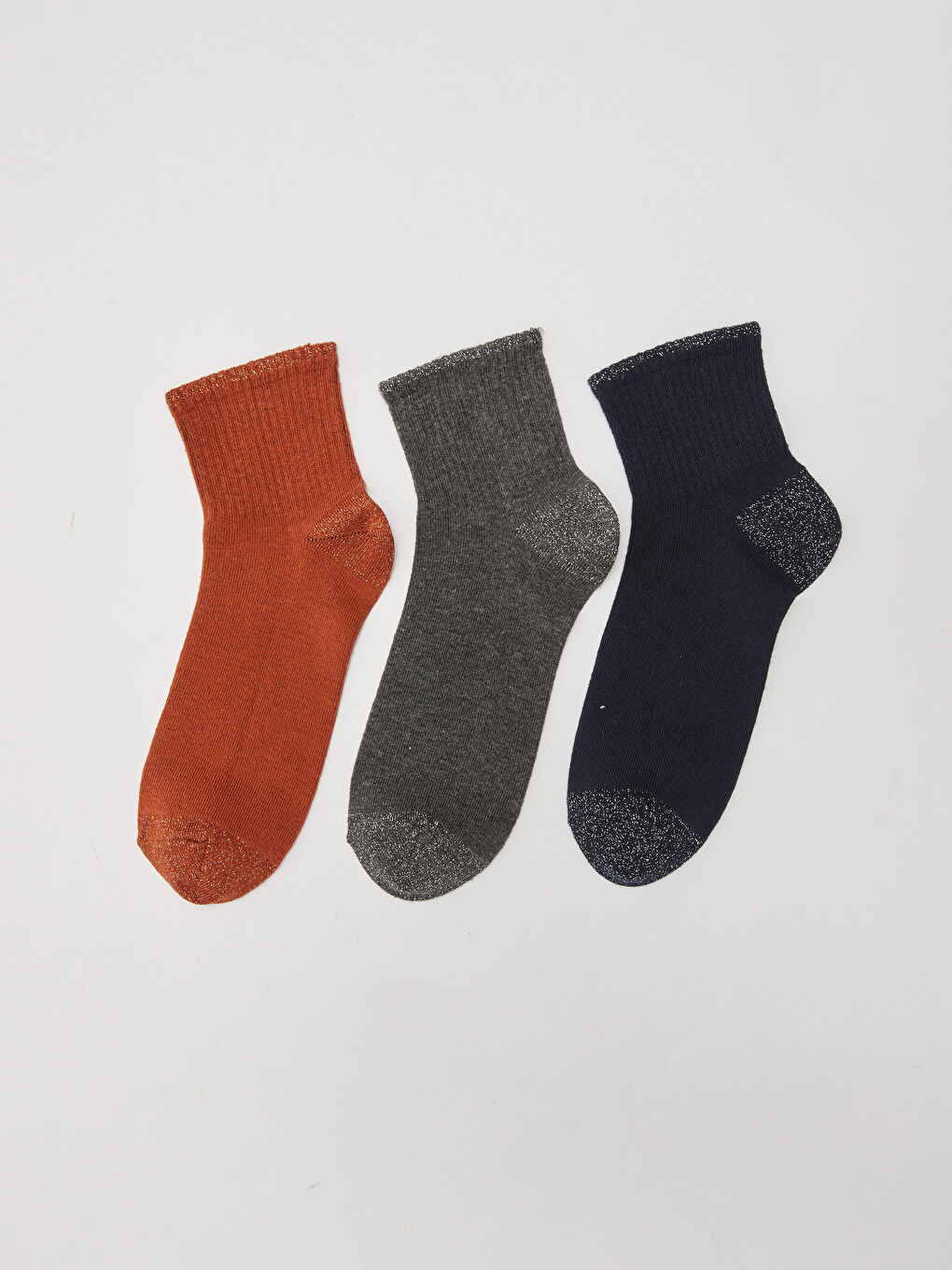 Women's Plain Ankle Socks 3-packs-1