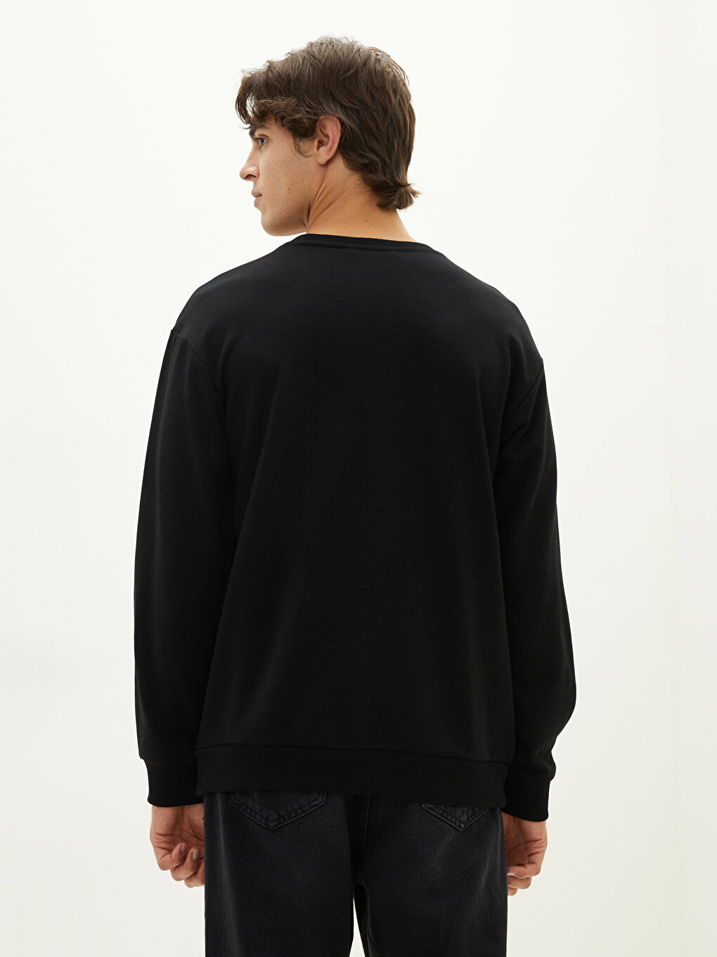 XSIDE Bisiklet Yaka Uzun Kollu Baskılı Kalın Erkek Sweatshirt Baba ve Oğul Kombini -W15328Z8-CVL