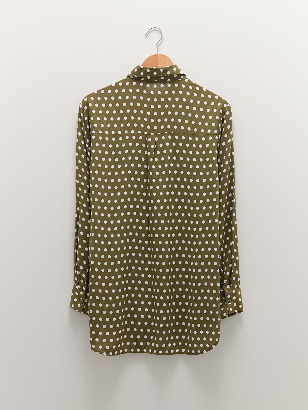 LCW Vision Buttoned Polka Dot Long Sleeve Poplin Women's Shirt -W15337Z8-LRT
