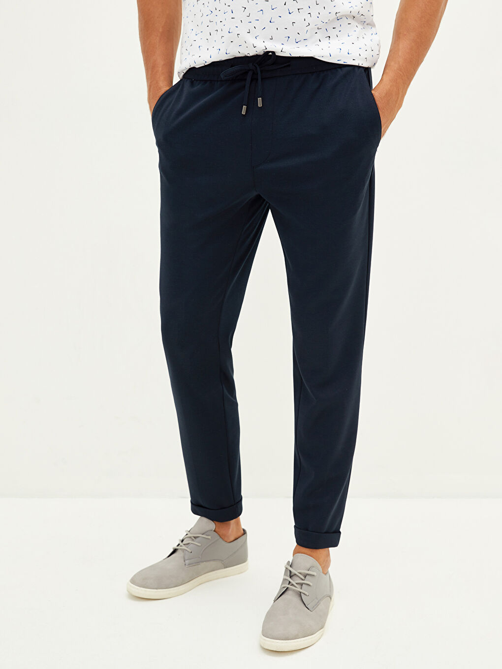 Lacivert Slim Fit Erkek Pantolon-2