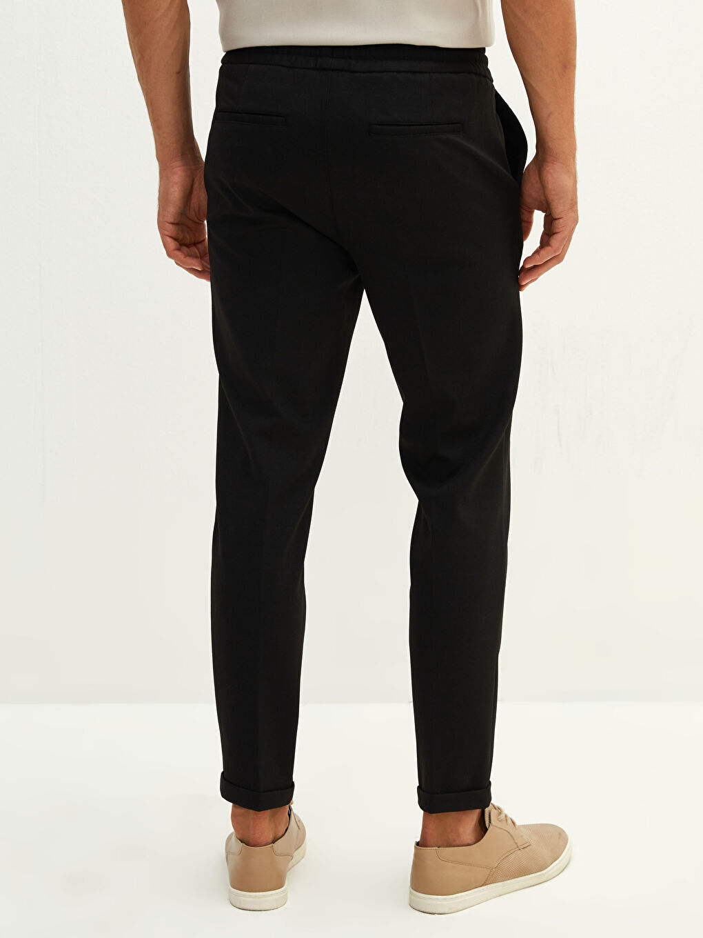 Siyah Slim Fit Erkek Pantolon-3