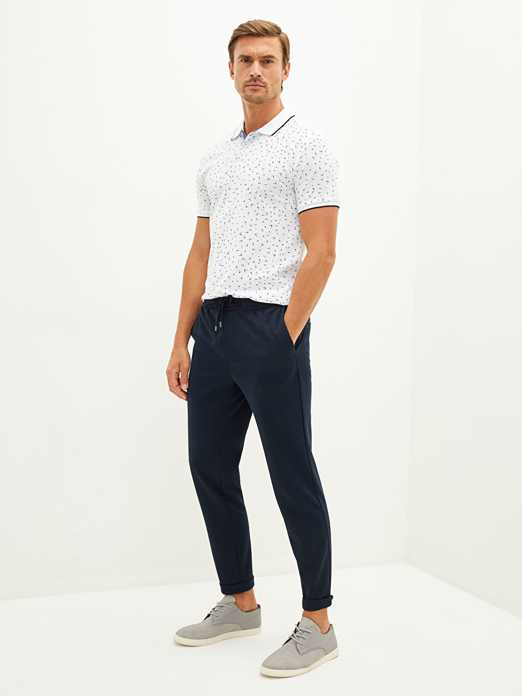 Lacivert Slim Fit Erkek Pantolon-1