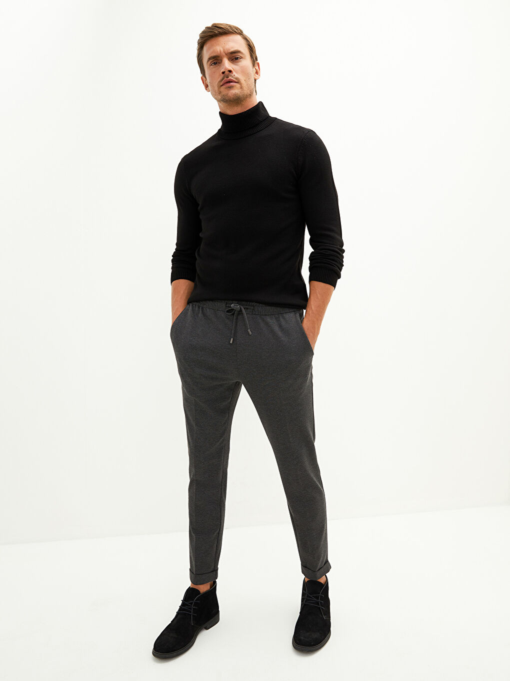 Muške pantalone slim fit -W15345Z8-RFL