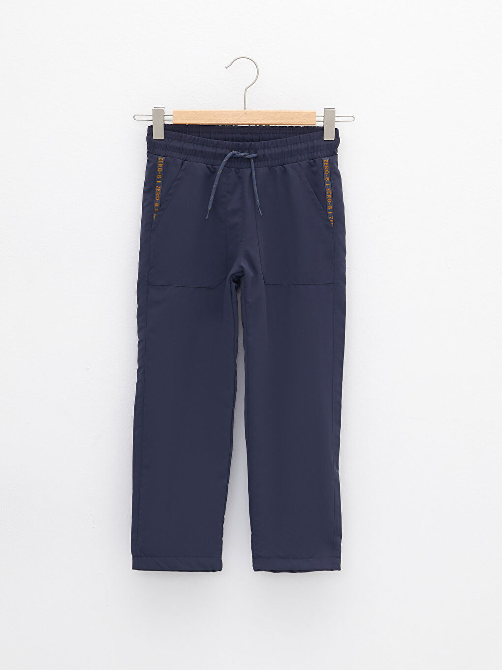 Elastic Waist Printed Fleece Lined Boys Trousers
