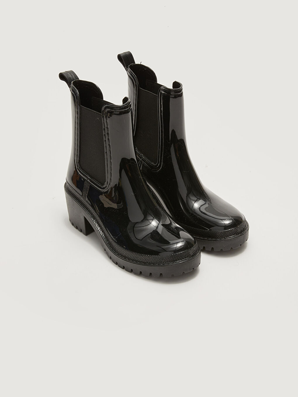 LCW STEPS Scalloped Heel Women's Boots with Elastic Sides -W15387Z8-HUC