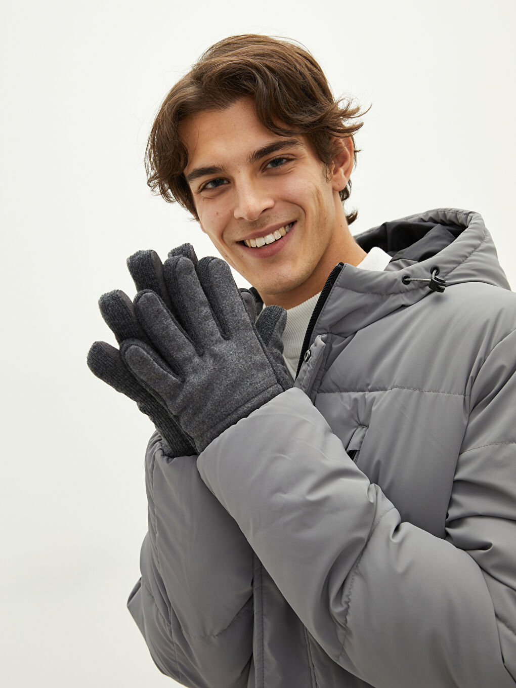 Stamp Detail Men's Gloves-1