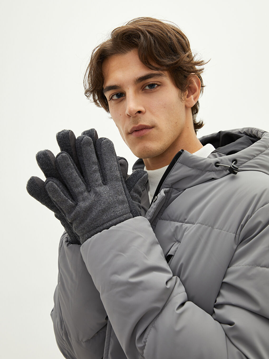 Stamp Detail Men's Gloves-2
