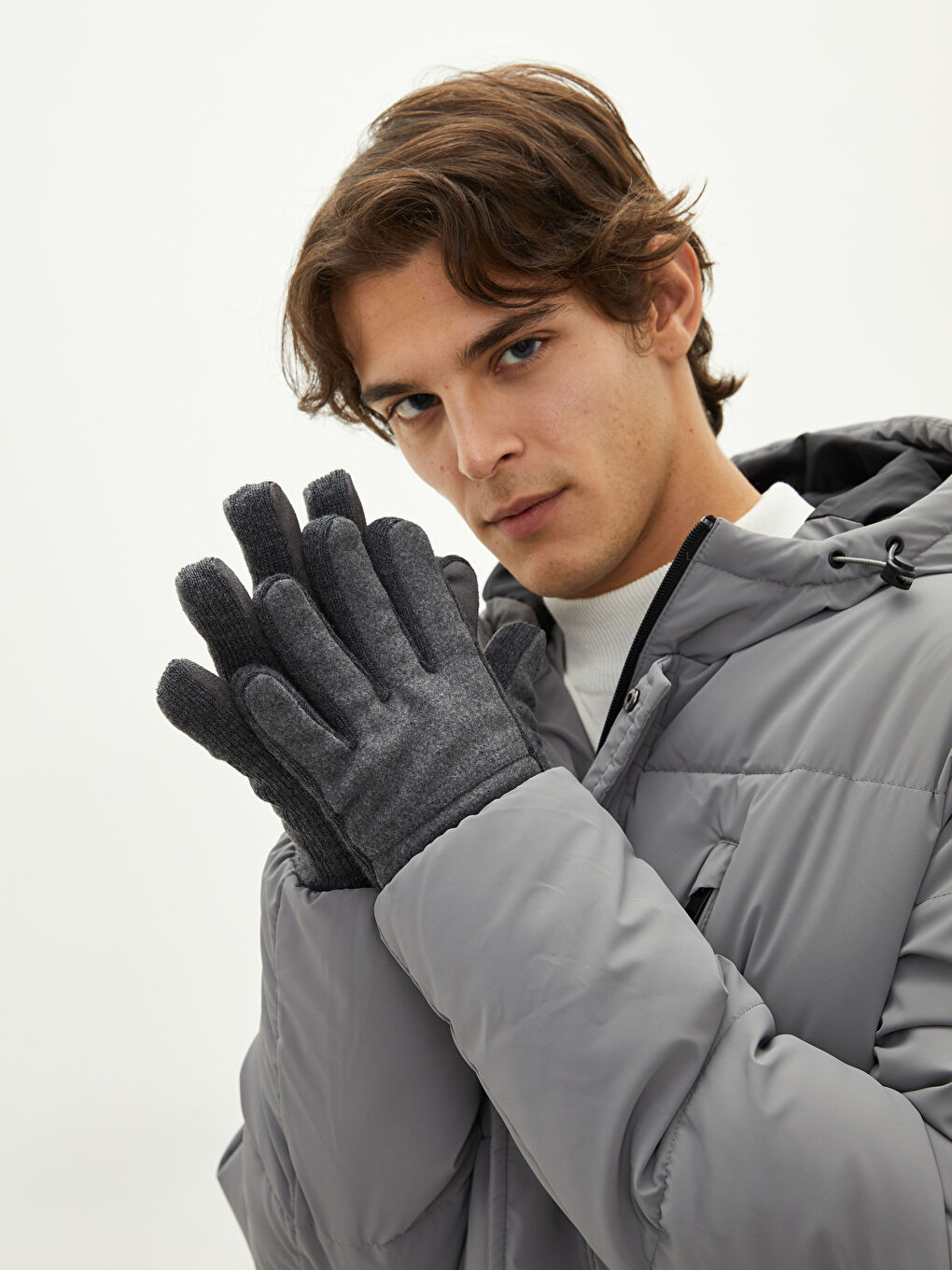 Stamp Detail Men's Gloves-3