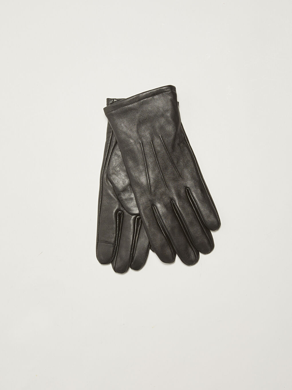 قفازات رجالية بميزة اللمس بمظهر الجلد-1