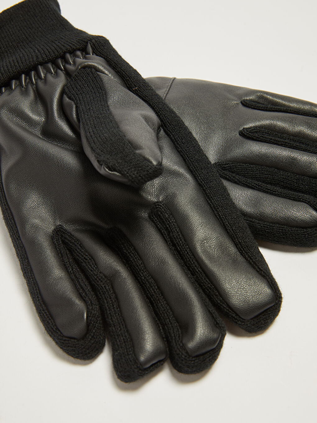 Faux Leather Men's Gloves-2