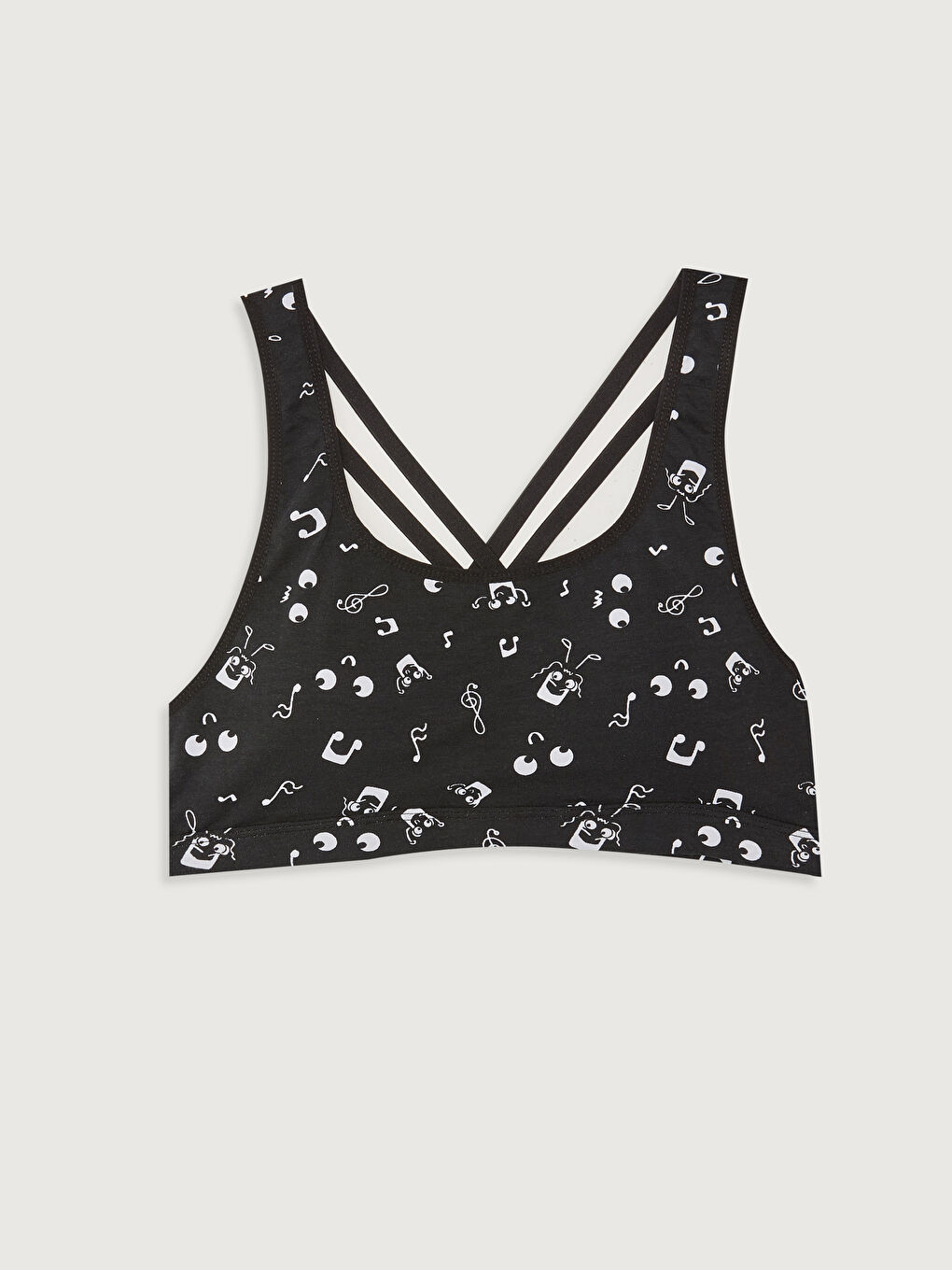 Bustier pentru Femei cu Model Detaliat cu Bretele Încrucișate fără Fir și Decolteu în U