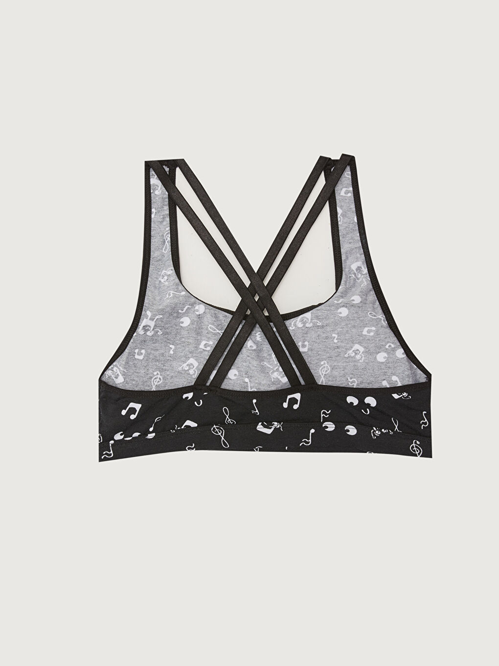 Bustier pentru Femei cu Model Detaliat cu Bretele Încrucișate fără Fir și Decolteu în U-1