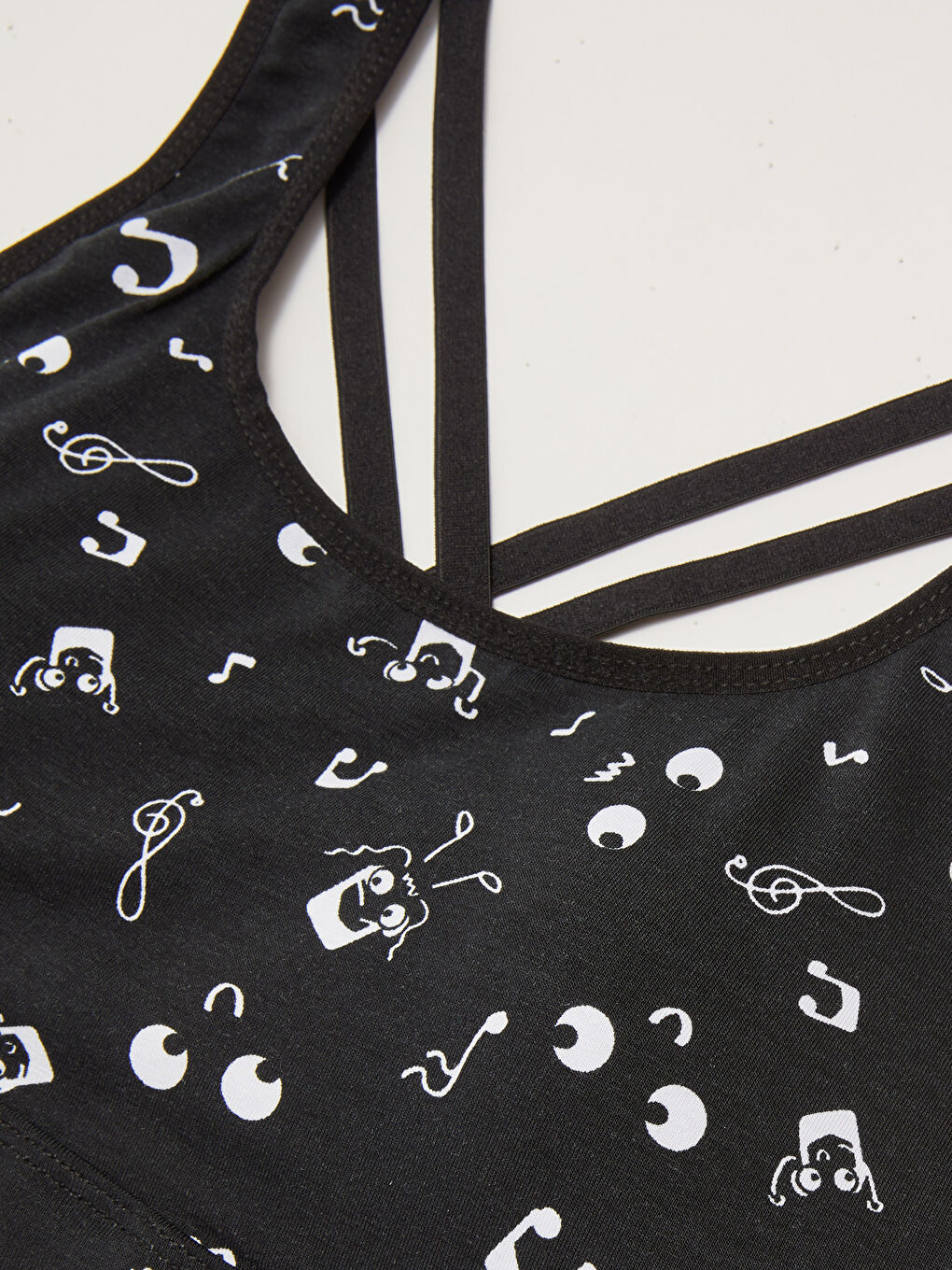 Bustier pentru Femei cu Model Detaliat cu Bretele Încrucișate fără Fir și Decolteu în U-2