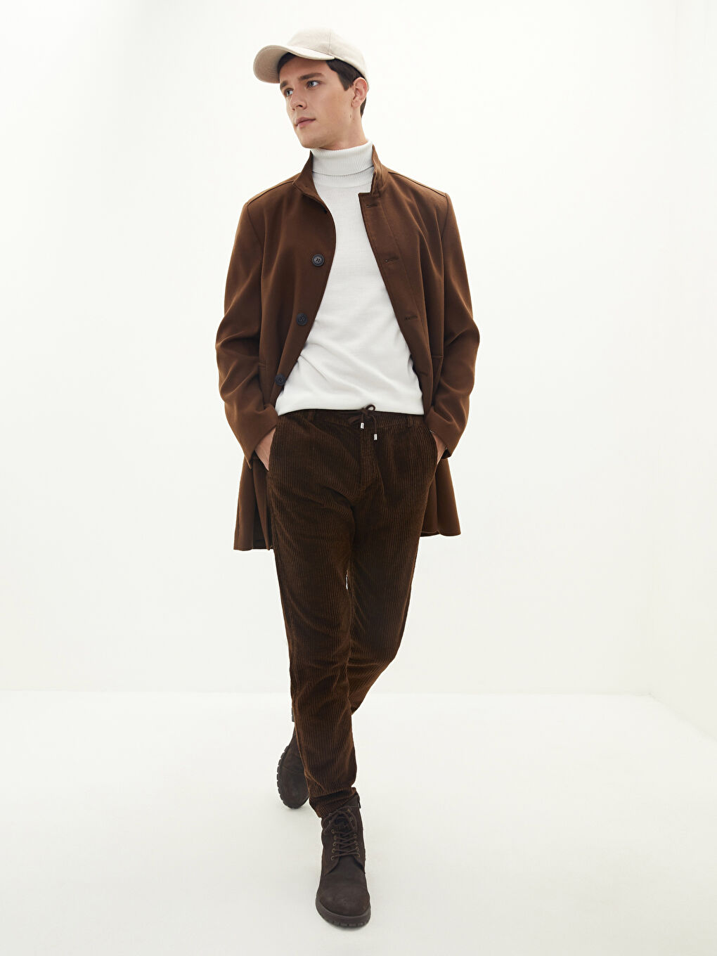 Slim Fit Velvet Men's Trousers-1