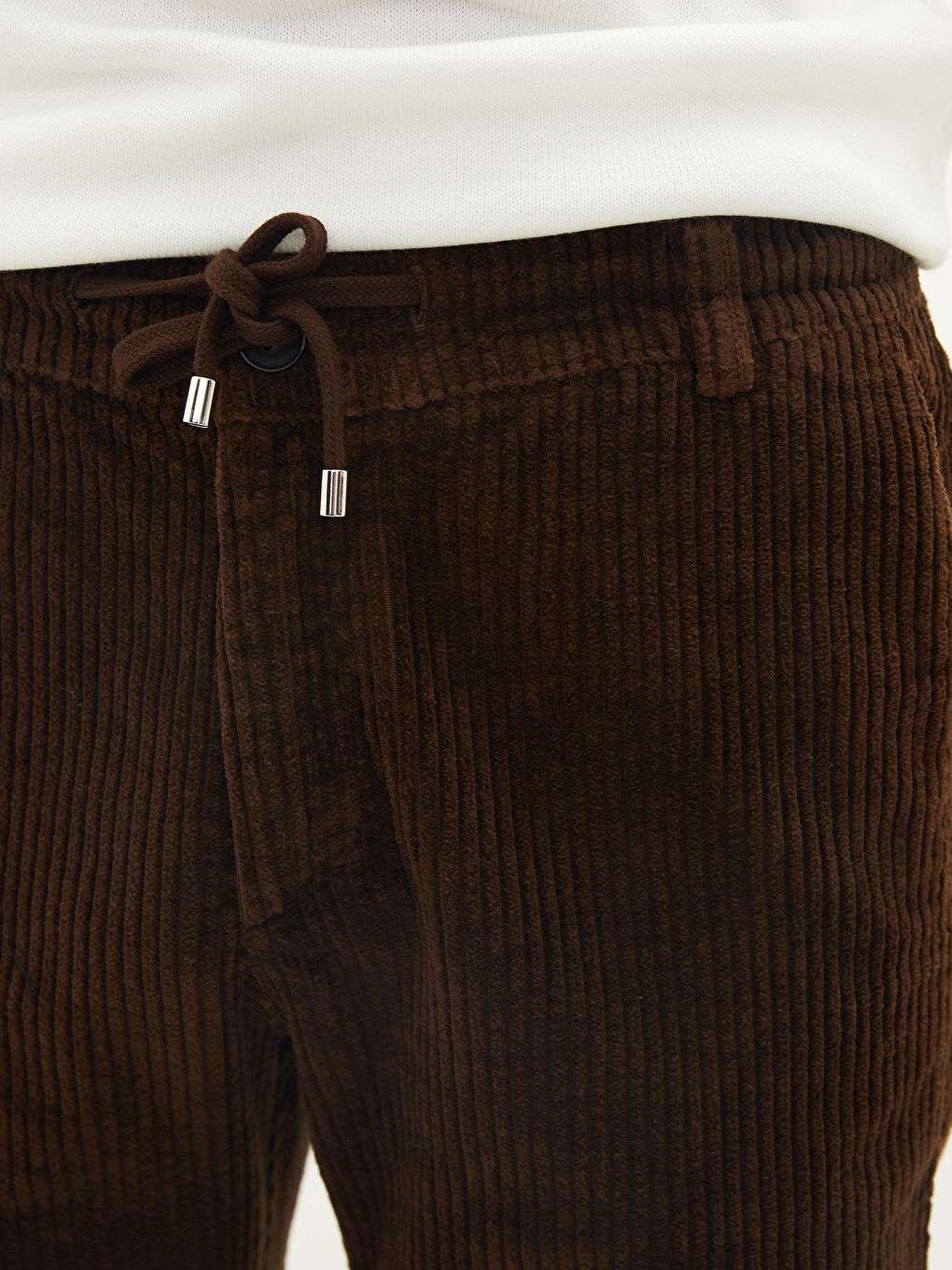 Slim Fit Velvet Men's Trousers-2