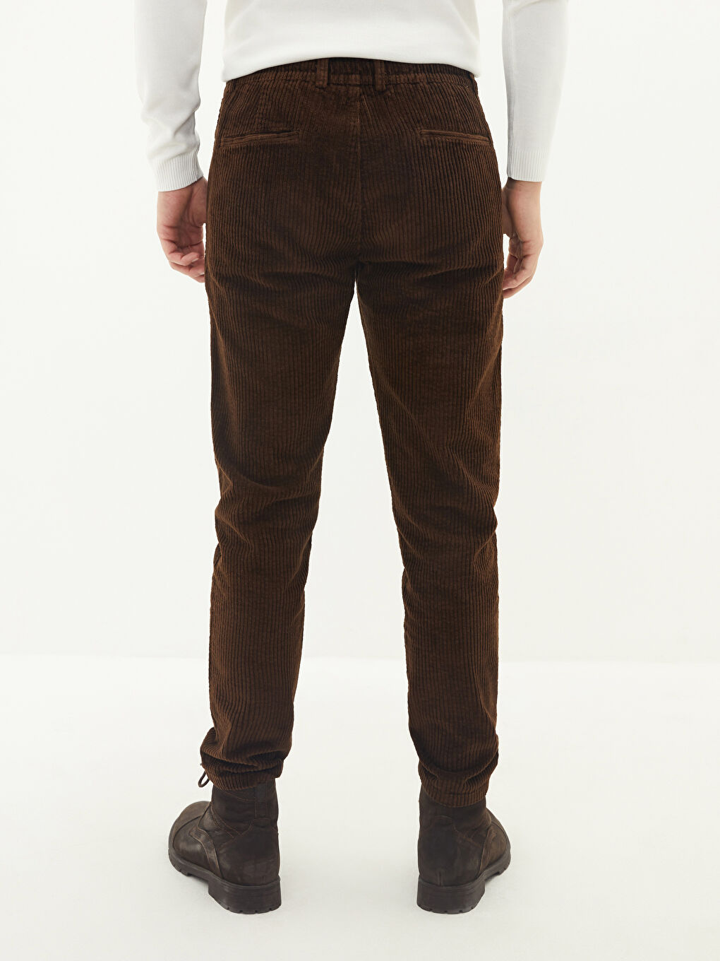 Slim Fit Velvet Men's Trousers-4