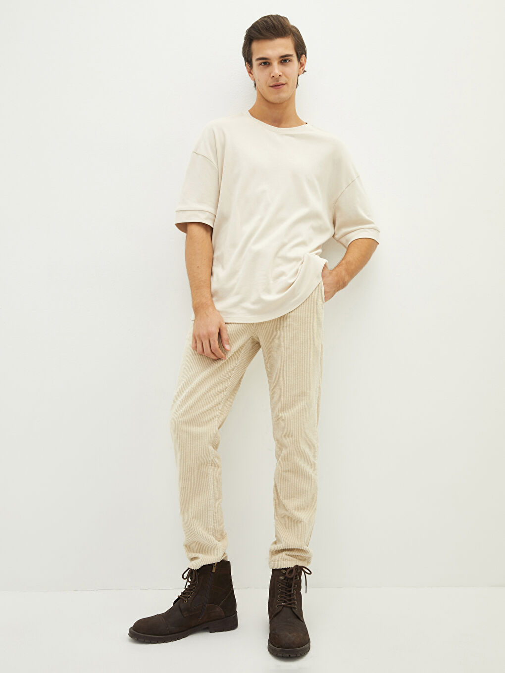 LCW Vision Slim Fit Velvet Men's Trousers -W15451Z8-TA6