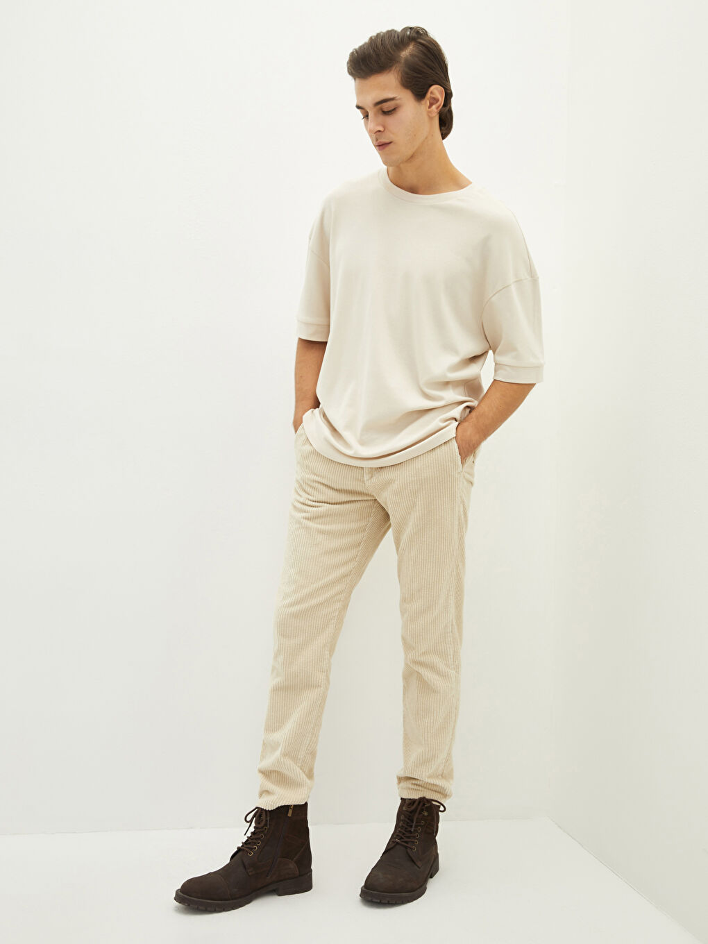 LCW Vision Slim Fit Velvet Men's Trousers -W15451Z8-TA6