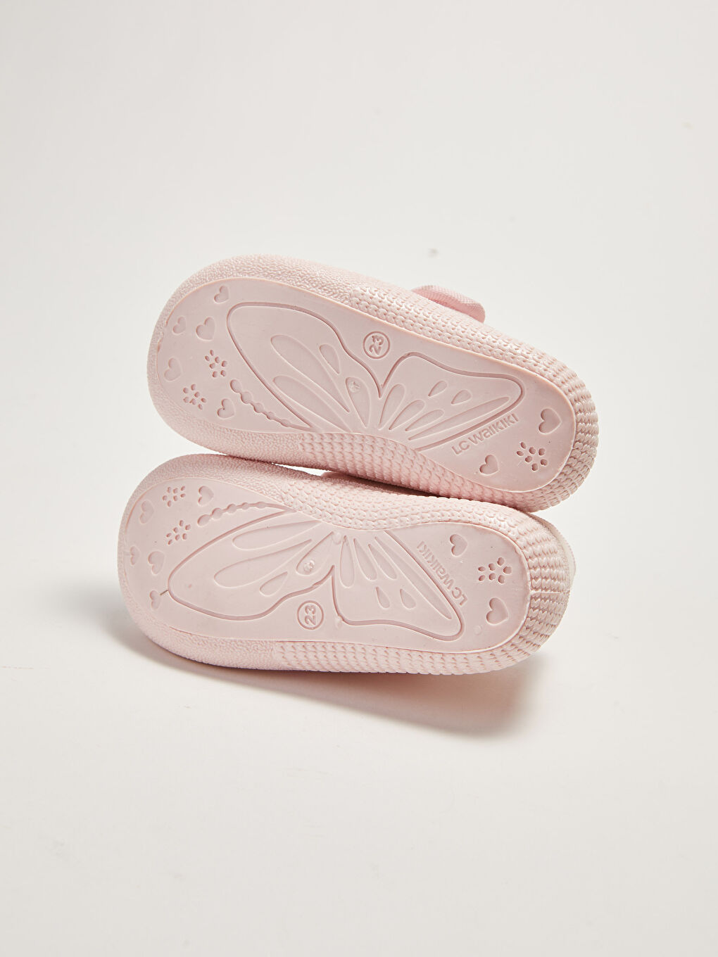 Домашние тапочки для малышек девочек с вышивкой и застежкой-липучкой-3