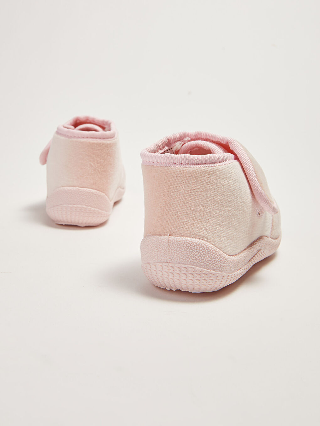 Домашние тапочки для малышек девочек с вышивкой и застежкой-липучкой-4