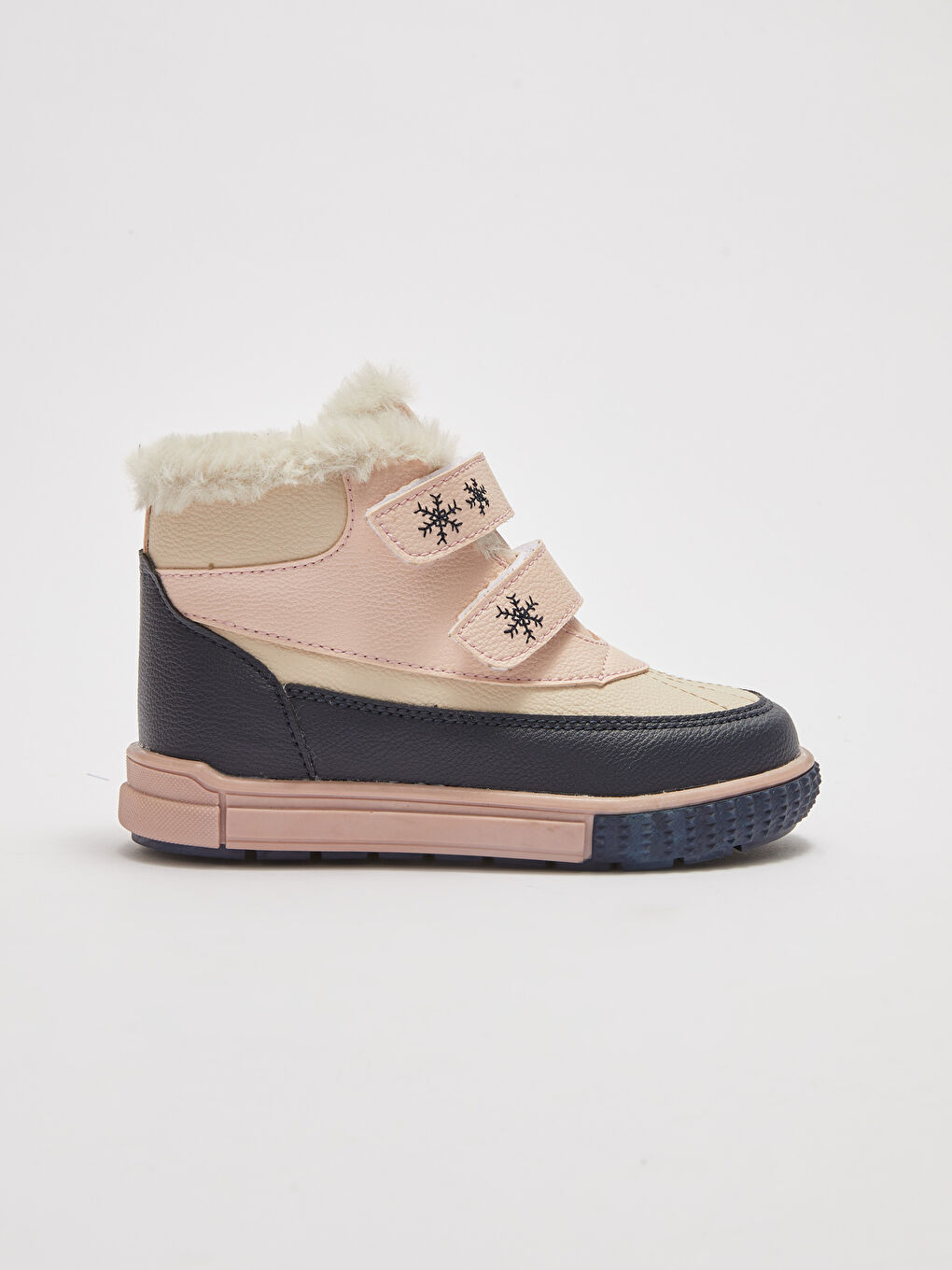 Pembe Deri Görünümlü Cırt Cırtlı Kız Bebek Bot-3