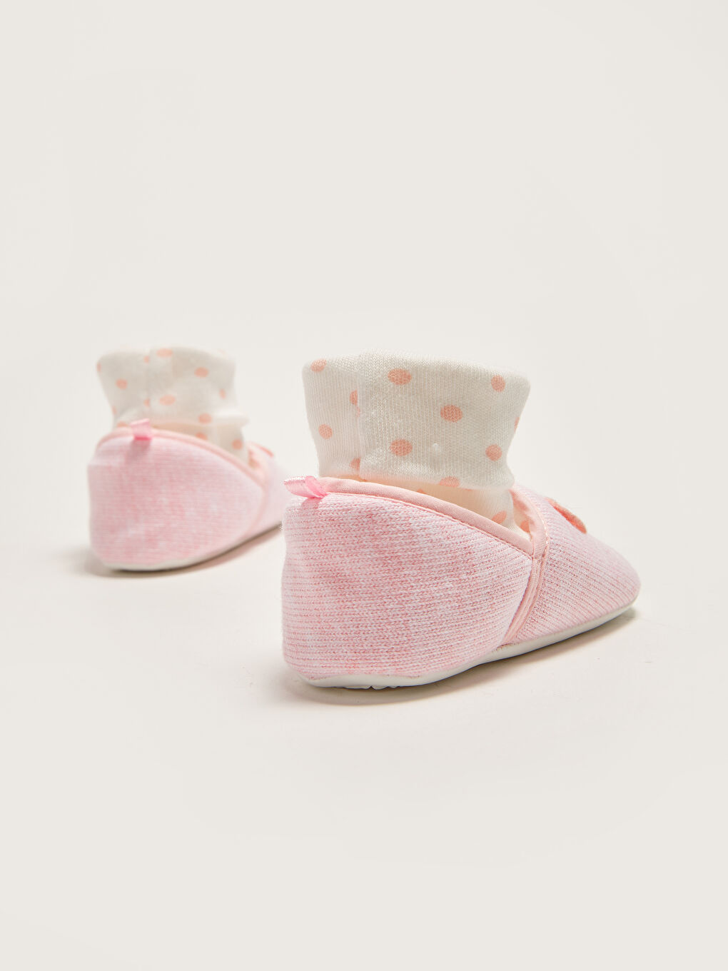 Pembe Pamuk Astarlı Çoraplı Kız Bebek Yürüme Öncesi Ayakkabı-3
