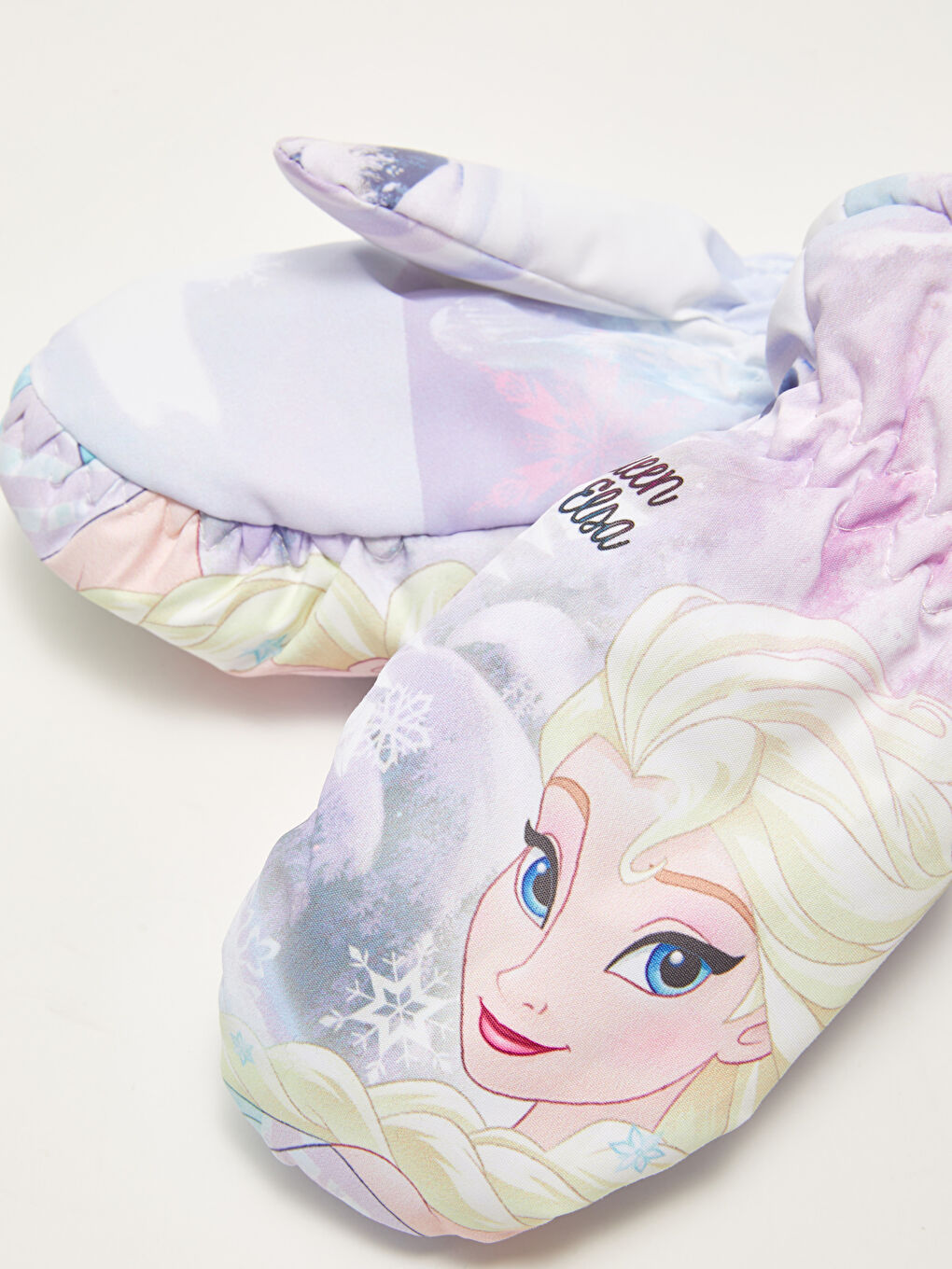 Gri Frozen Lisanslı Kız Çocuk Kar Eldiveni-3