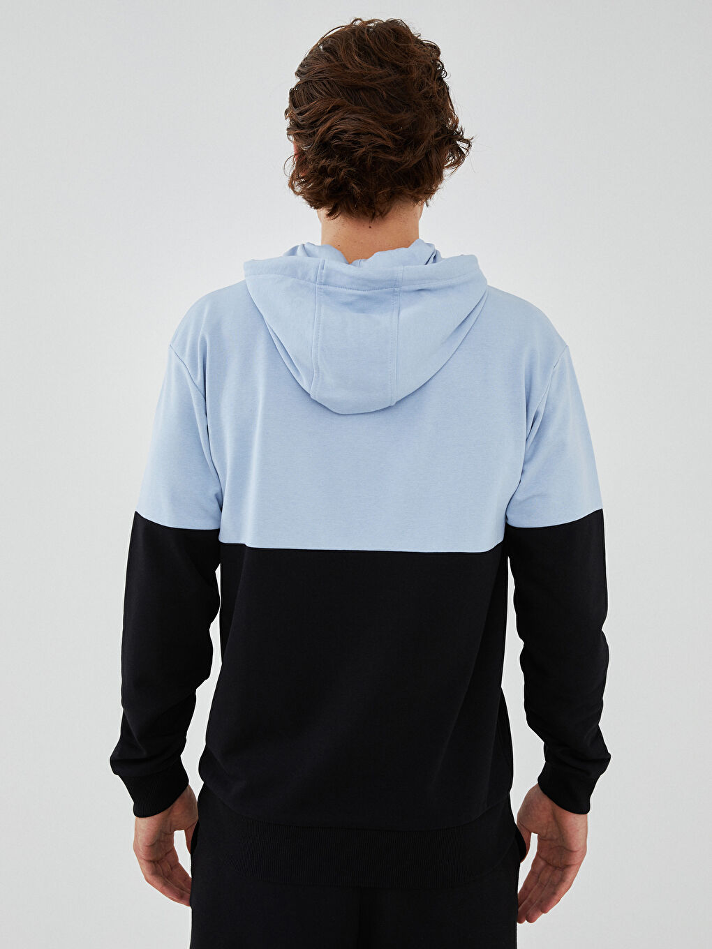 Long Sleeve Color Block Men's Hoodie-4