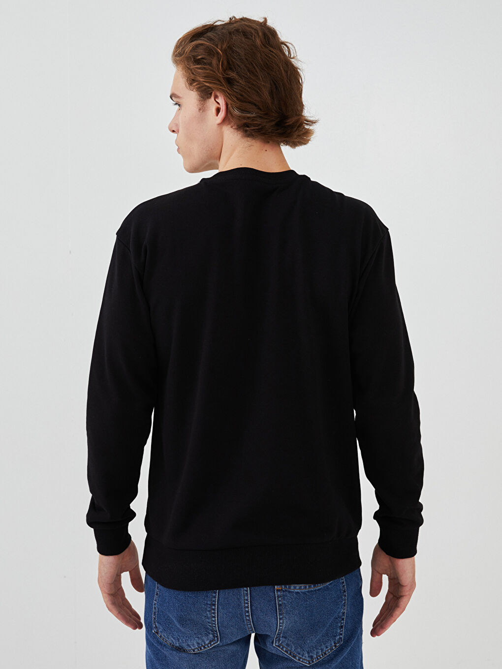 سويت شيرت كم طويل مطبوع تخين للرجال-6