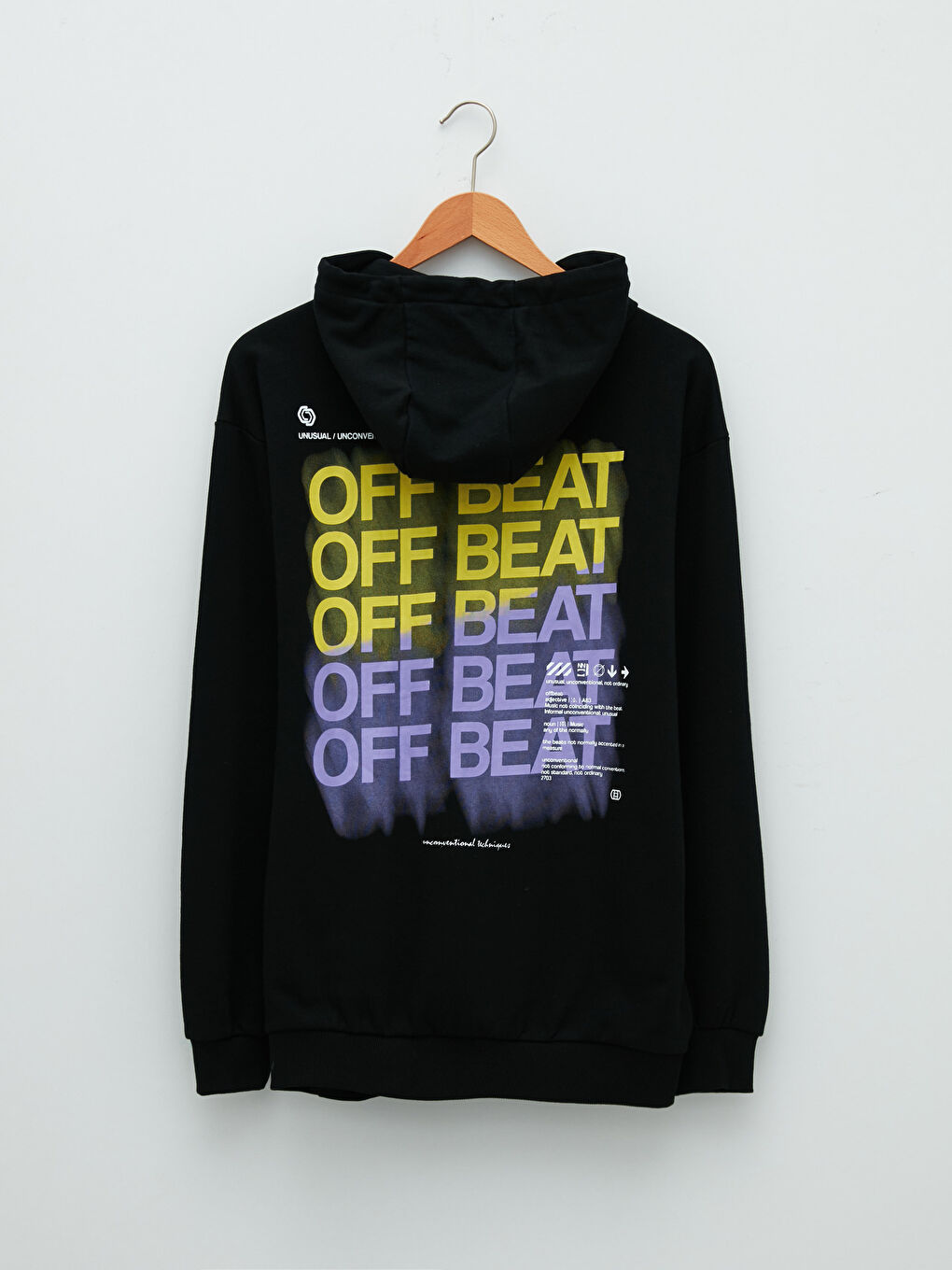 Ерлерге арналған ұзын жеңді принтті қалың худи-7