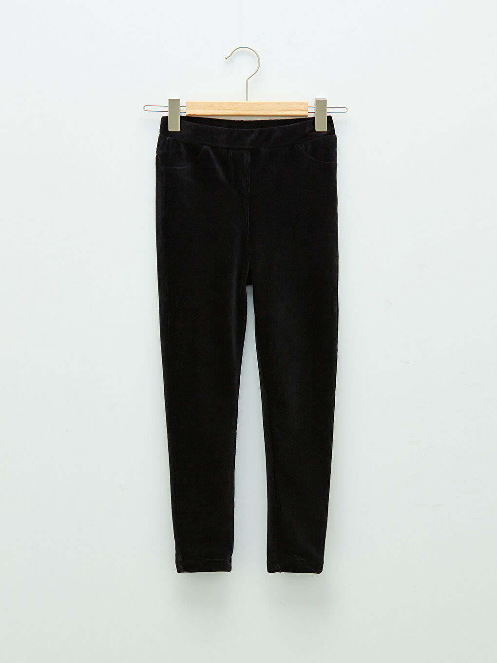 Қыздарға арналған барқыт ұзын леггинстер орта белді