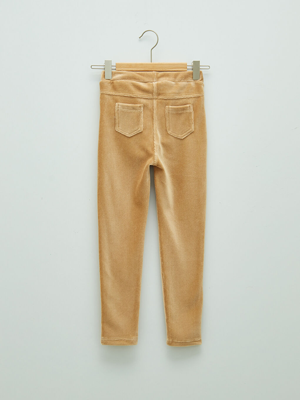 Базовые бархатные лосины для девочек с резинкой на талии-1