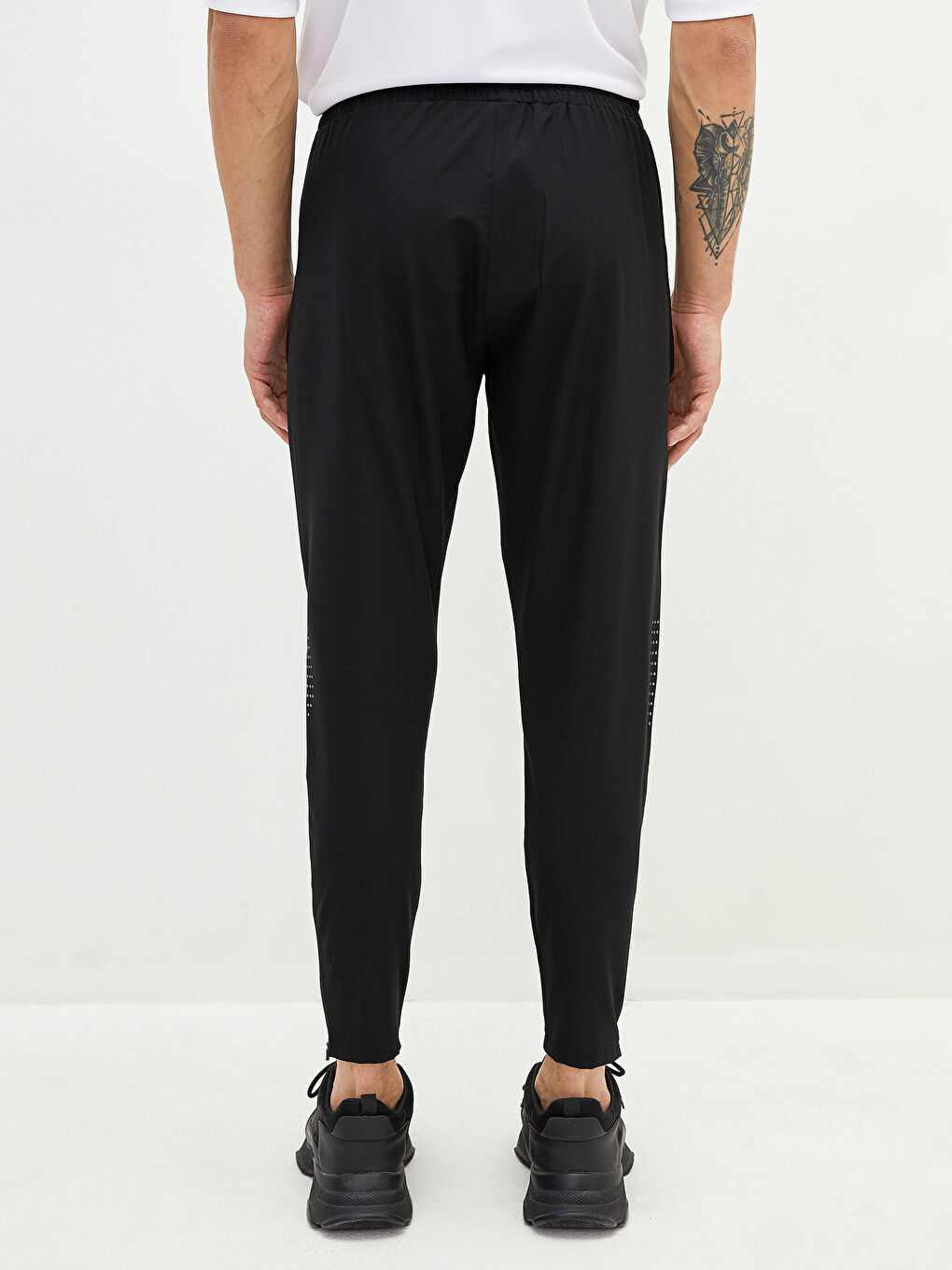 Siyah Standart Kalıp Erkek Spor Eşofman Altı-4