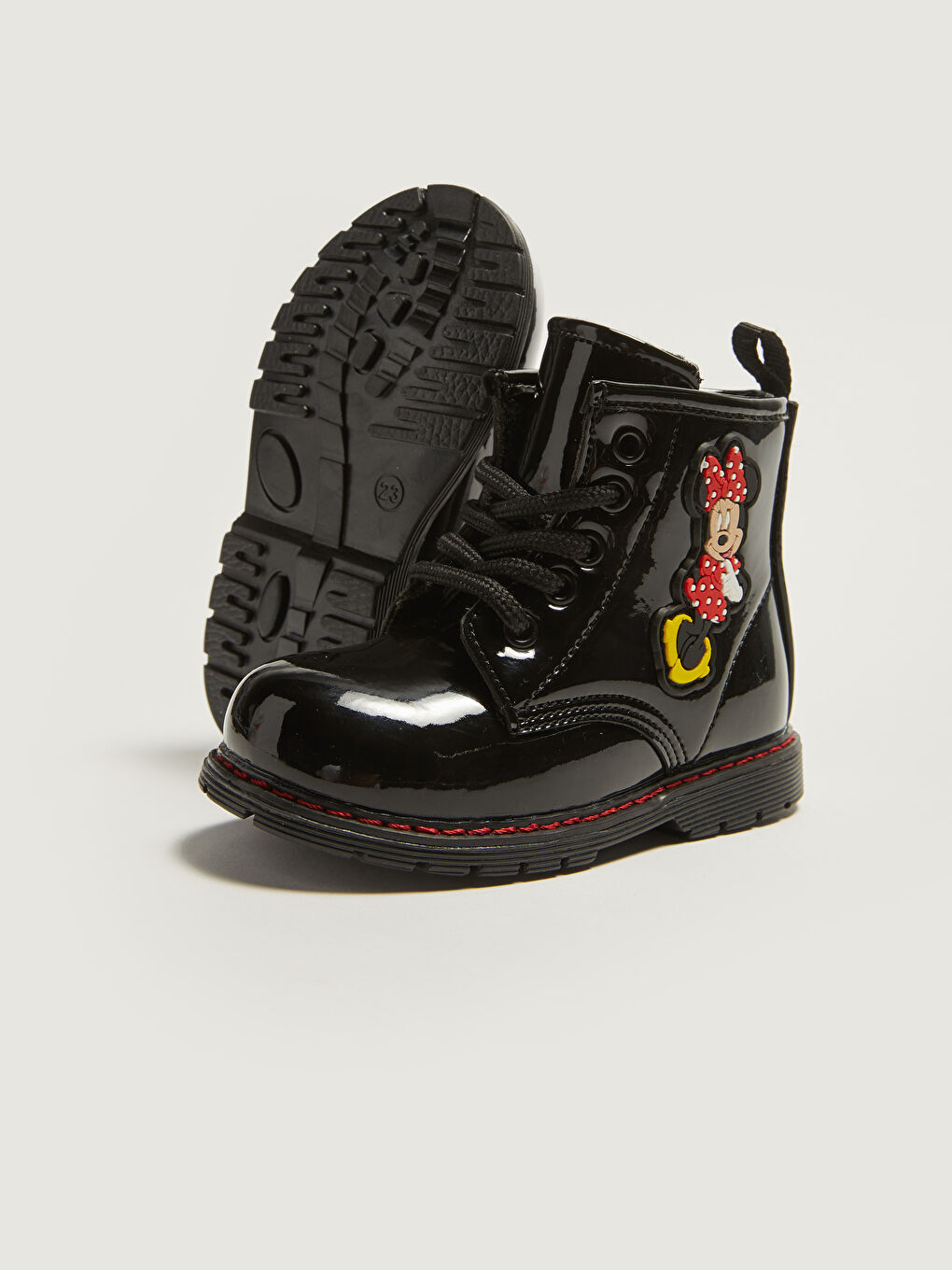 Ботинки для малышек девочек с лицензией Минни Маус и шнуровкой-2