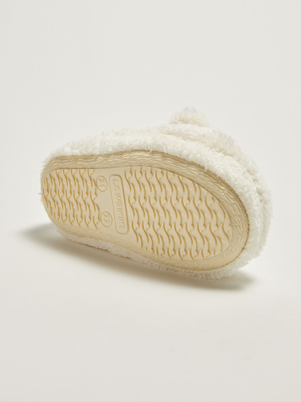 Embroidery Detailed Baby Girl Plush House Slippers-3