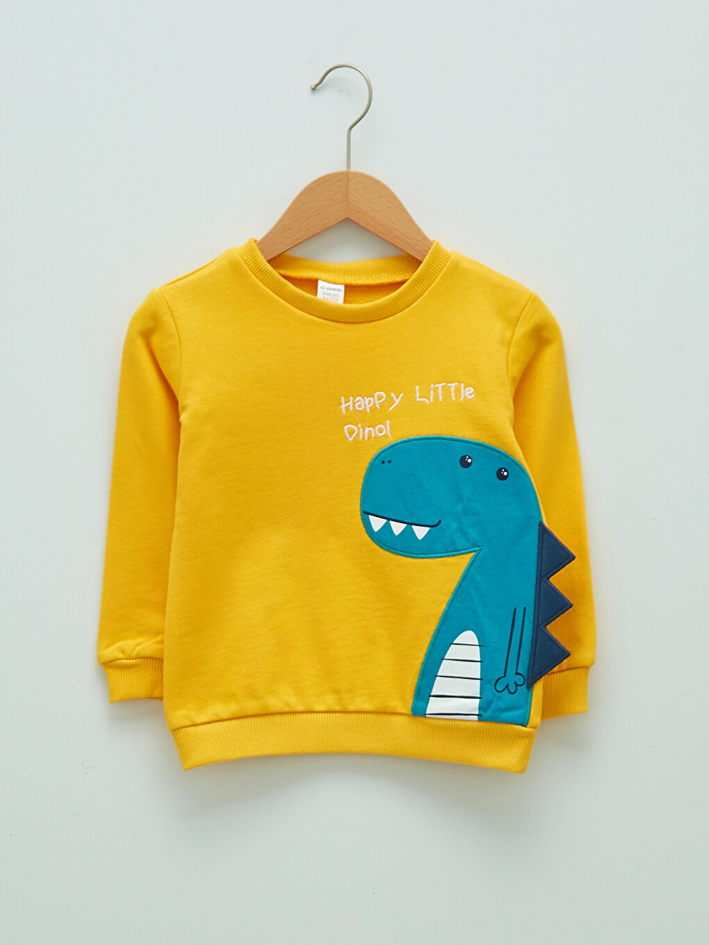 LCW baby Crew Neck Long Sleeve Printed Baby Boys' Sweatshirt -W15586Z1-GAU