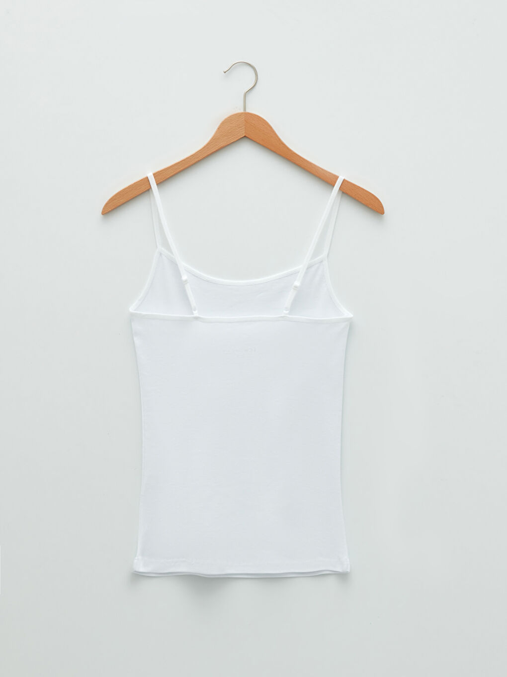 Square Collar Strap Solid Cotton Women's Singlet-6