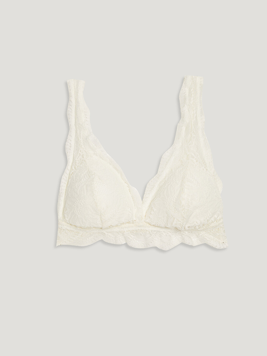 Non-wired Non-padded Lace Detailed Bra
