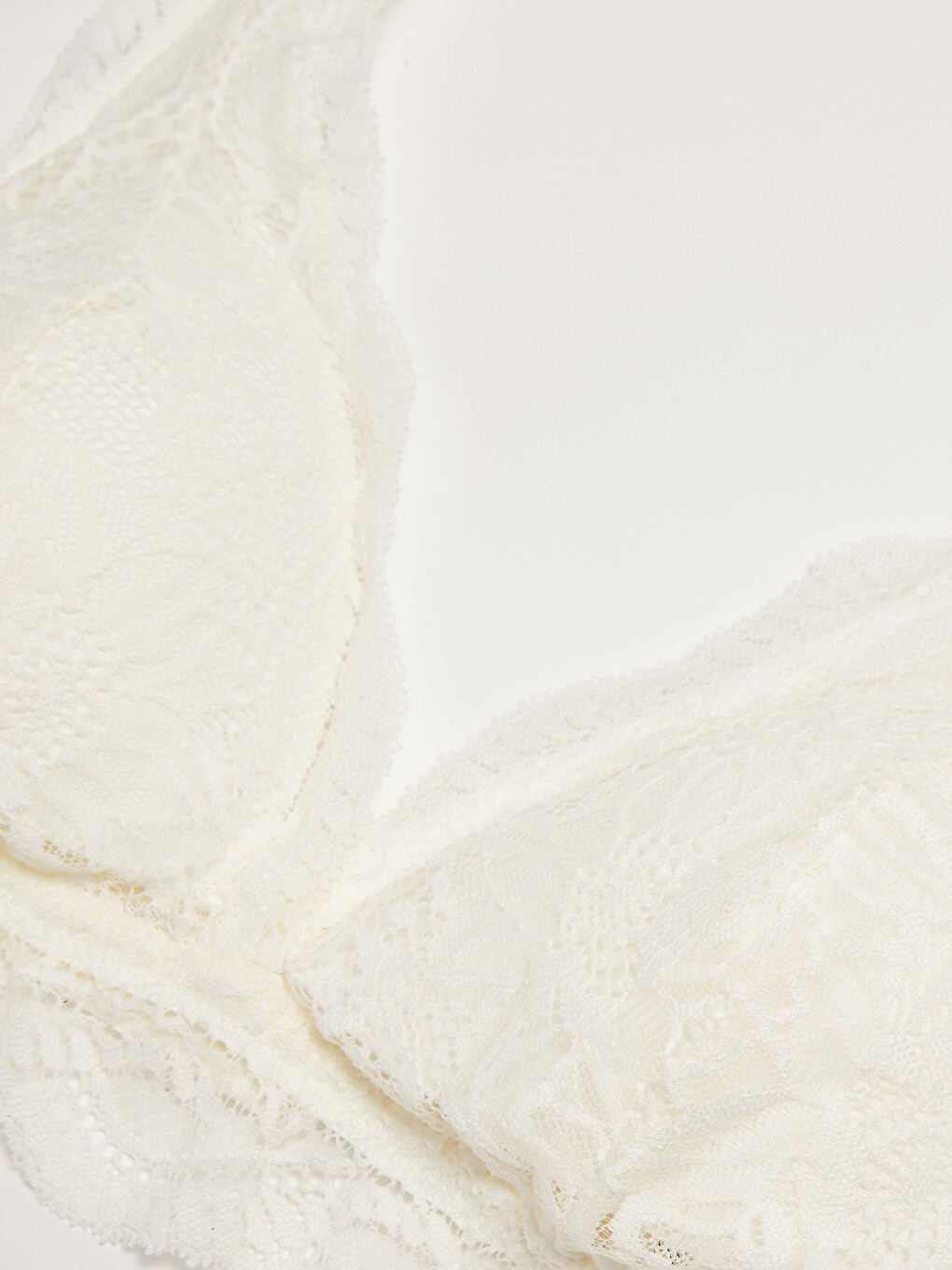 Non-wired Non-padded Lace Detailed Bra-1