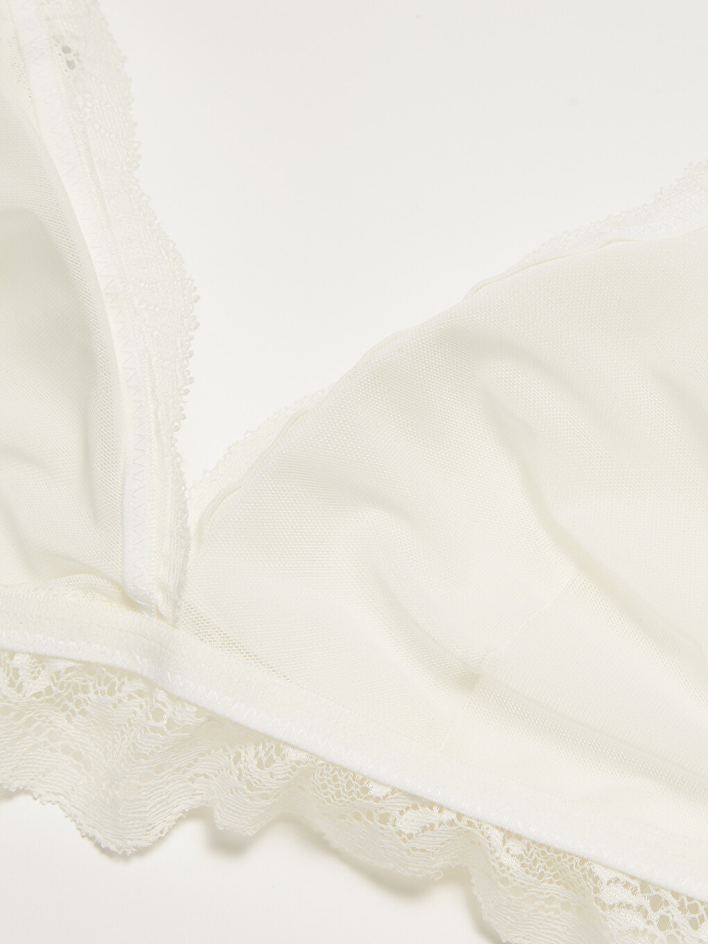 Non-wired Non-padded Lace Detailed Bra-2