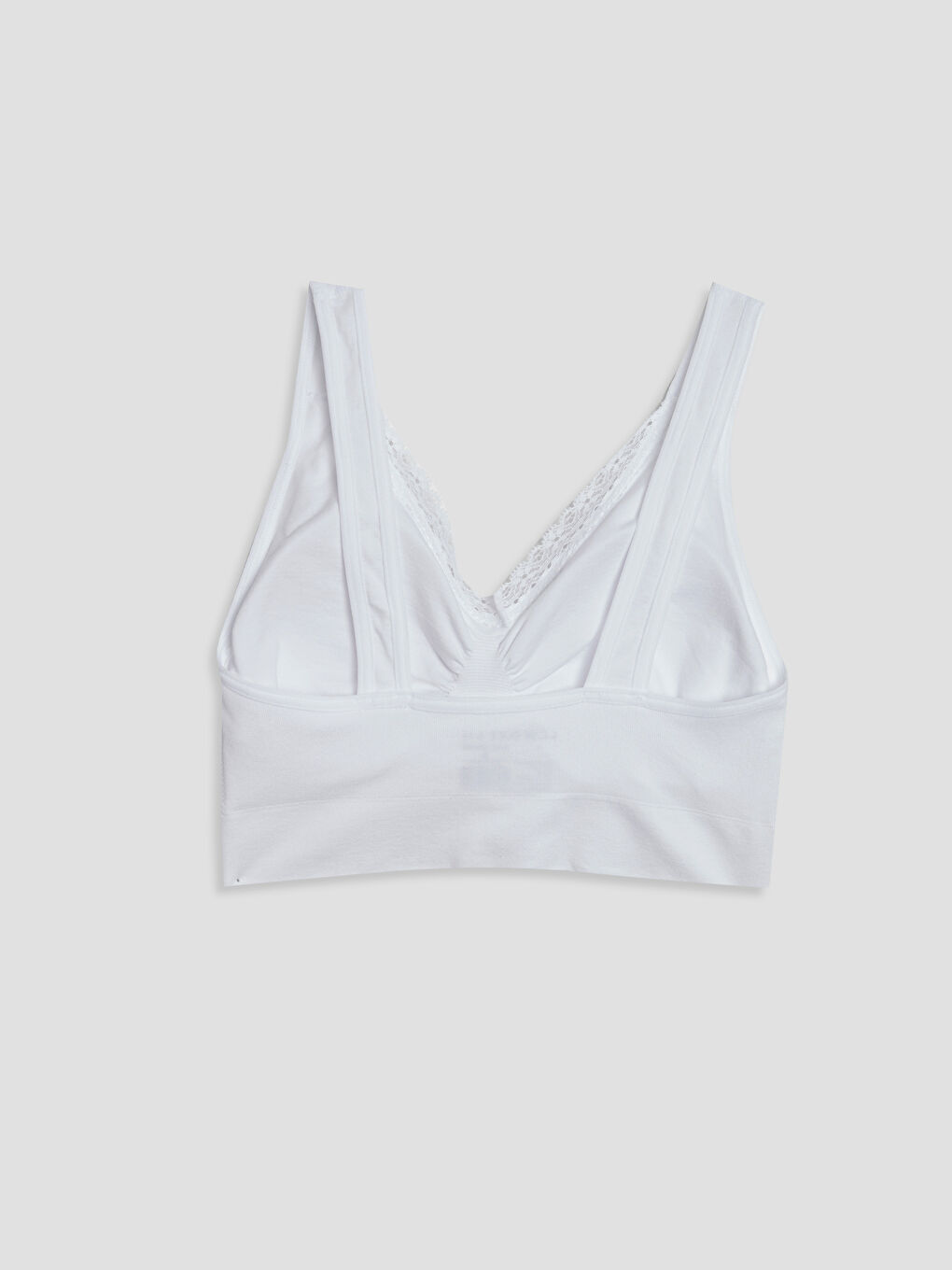 Beyaz Dantel Detaylı Büstiyer-1