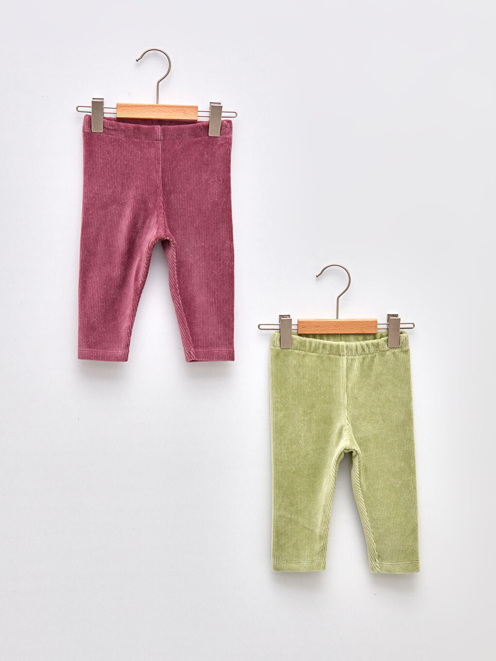 Elastic Waist Basic Velvet Baby Girl Tights 2-Pack -W15762Z1-RQ9