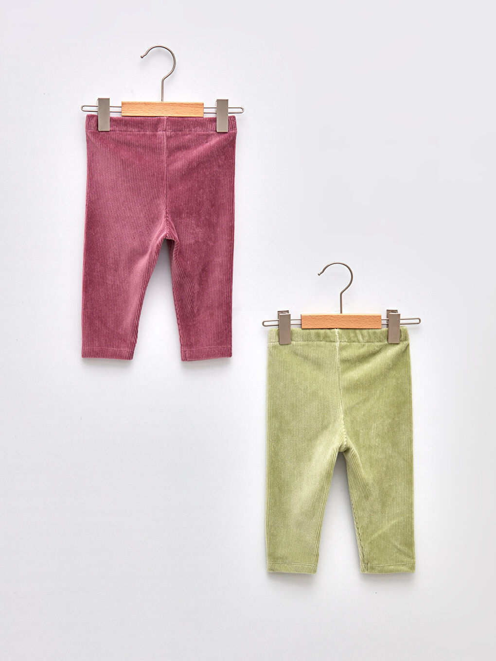Elastic Waist Basic Velvet Baby Girl Tights 2-Pack -W15762Z1-RQ9