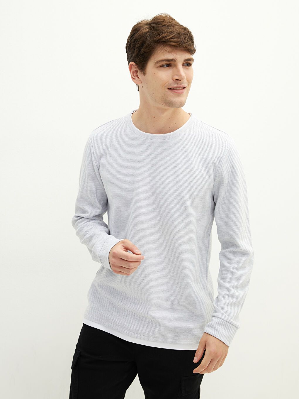 XSIDE Crew Neck Long Sleeve Men's Sweatshirt -W15773Z8-LAL