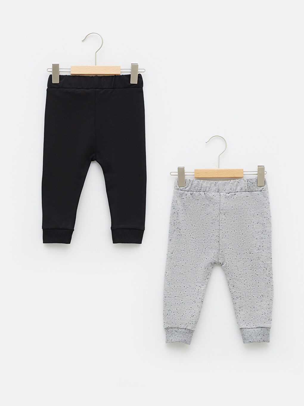 Elastic Waist Printed Baby Boy Jogger Pants 2 Pack-1